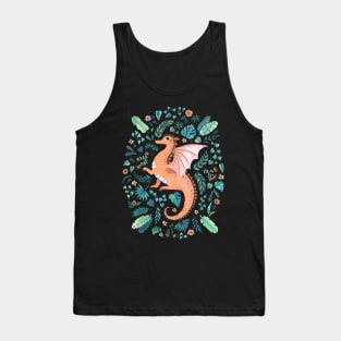 Tropical Dragon in Peach Tank Top